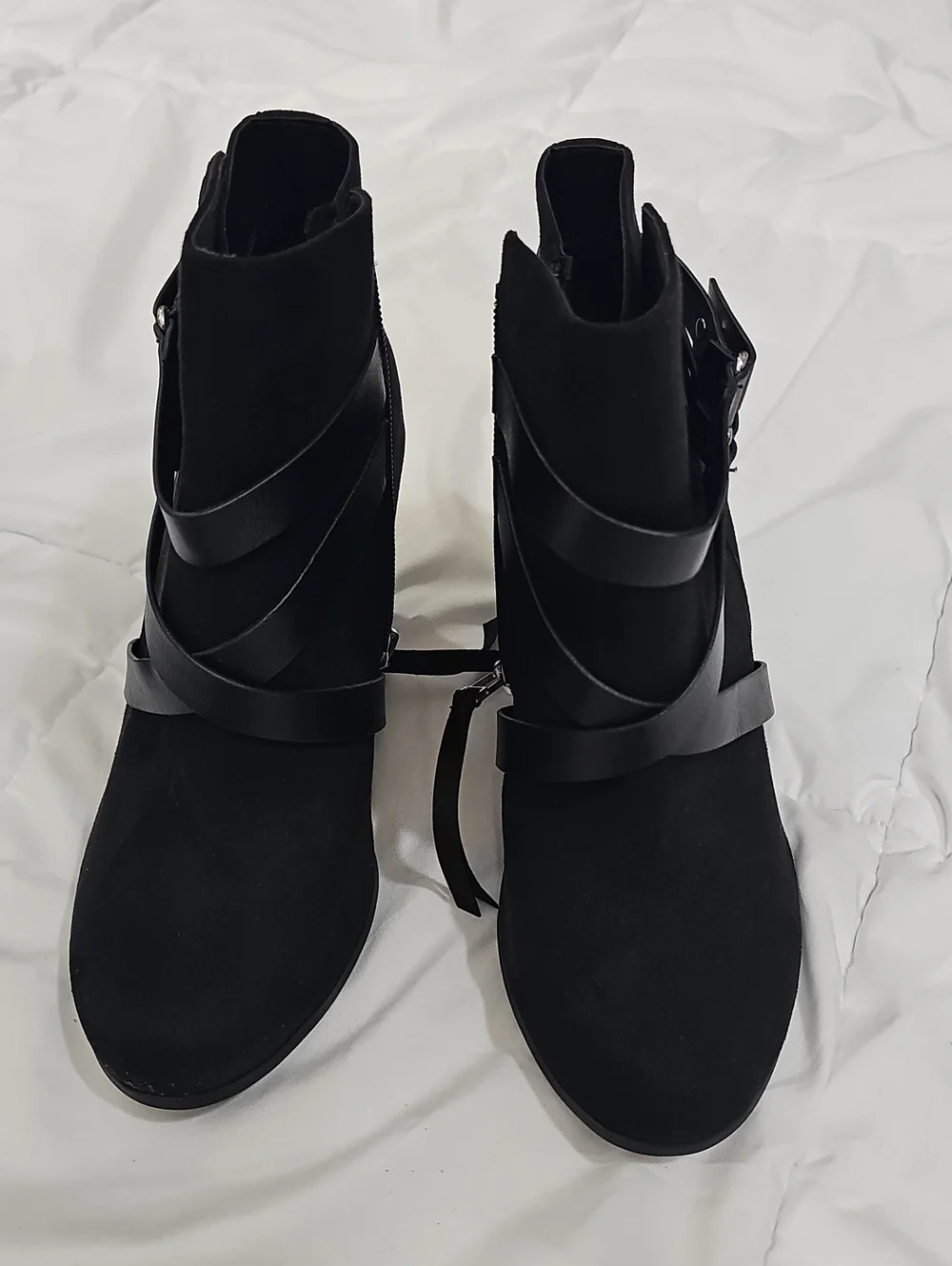 Torrid Black Heeled Boots With Buckles